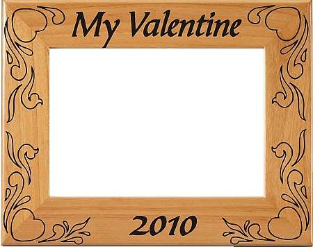 My Valentine Picture Frame - Personalized | Laser Engraved Wood Frame - 3 Sizes Decade Awards