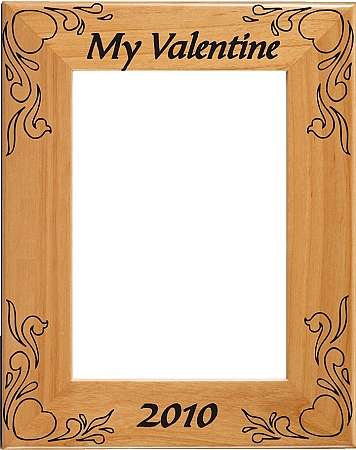 My Valentine Picture Frame - Personalized | Laser Engraved Wood Frame - 3 Sizes Decade Awards