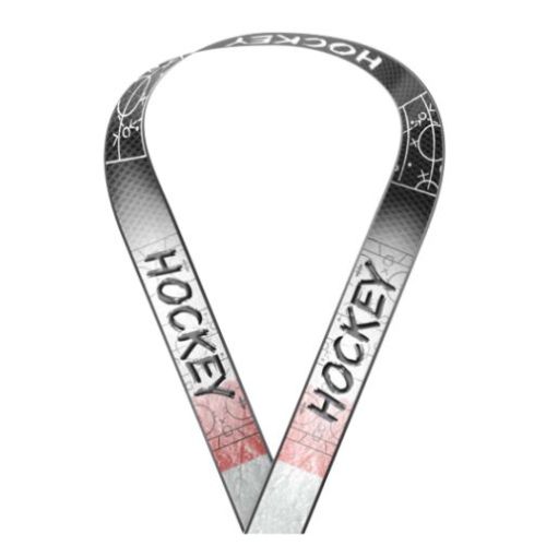 Hockey Wreath Medal- Gold, Silver or Bronze | Engraved Hockey Medallion - 2.75 Inch Wide Decade Awards