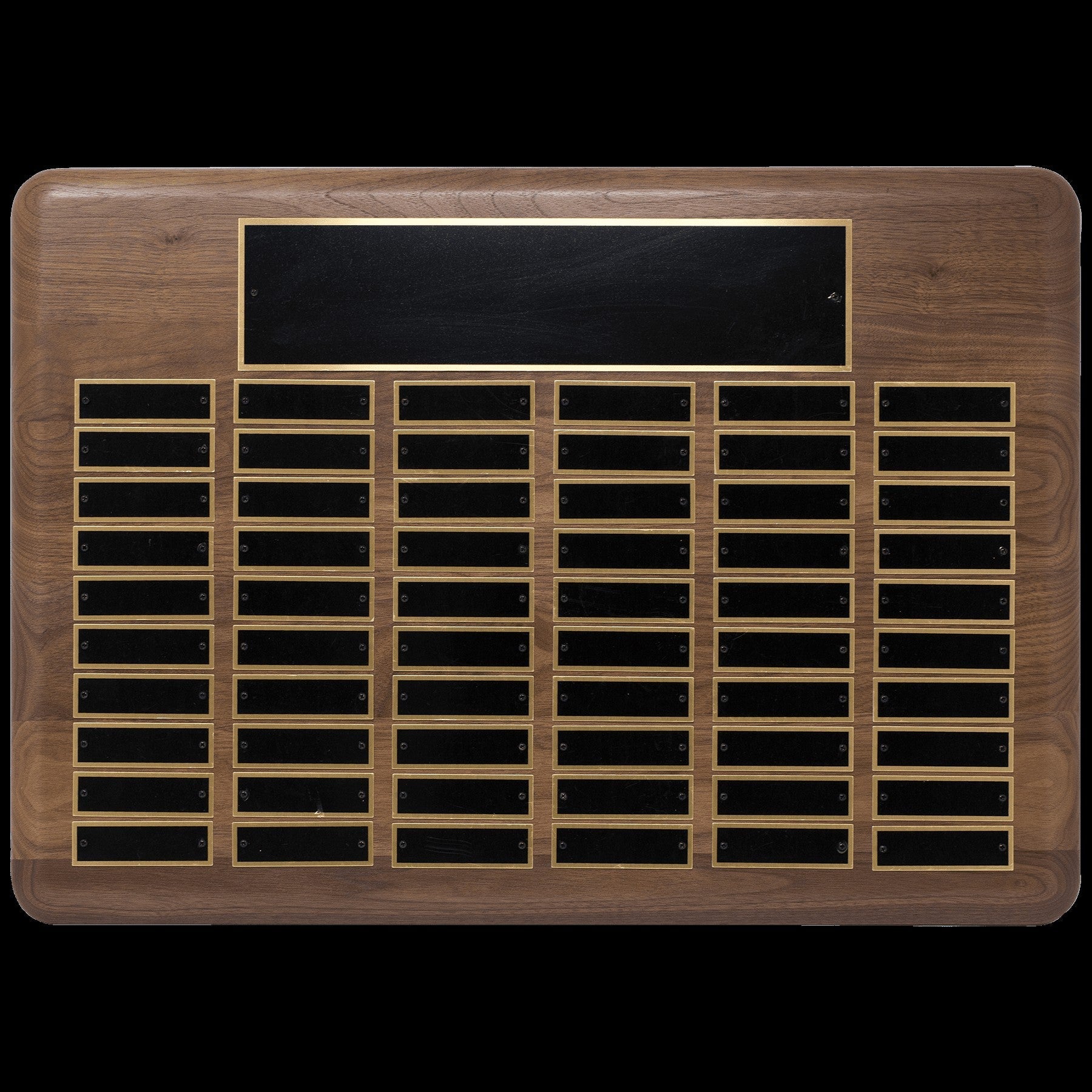 American Walnut Perpetual Plaques – Custom Recognition Awards Decade Awards