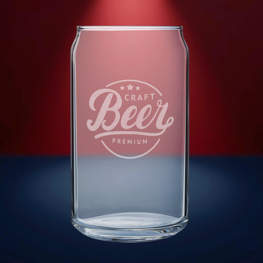 16 oz Beer Can Glass - Personalized | Engraved Beer Can Glass Decade Awards