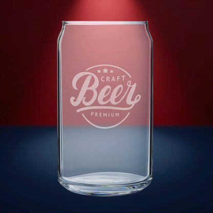16 oz Beer Can Glass - Personalized | Engraved Beer Can Glass Decade Awards