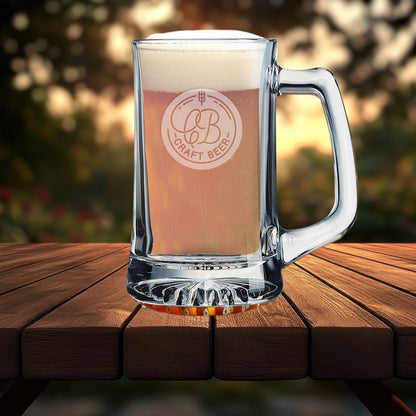 24 oz Beer Mug - Personalized | Engraved Beer Stein with Handle Decade Awards