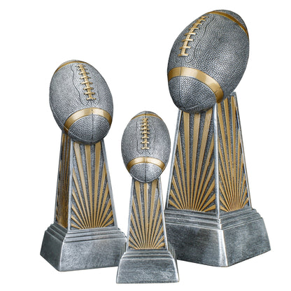Football Trophy, Imperial Tower | Engraved Football Award - 6, 7.875 or 9.875 Inch Tall Decade Awards