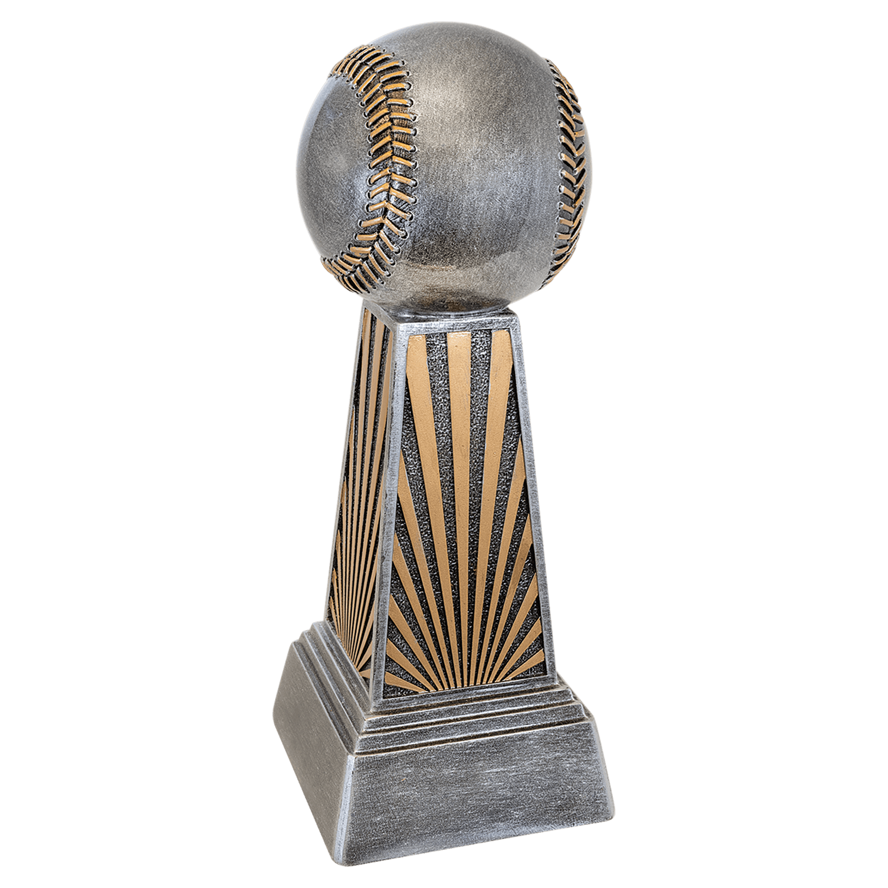Baseball Trophy, Imperial Tower | Engraved Baseball Award - 6, 7.875 or 9.875 Inch Tall Decade Awards