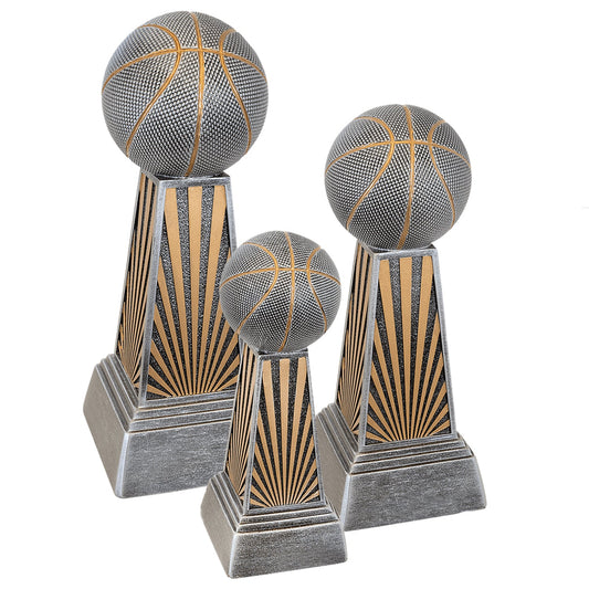 Basketball Trophy, Imperial Tower | Engraved Basketball Award - 6, 7.875 or 9.875 Inch Tall Decade Awards