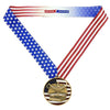 Academic Medal, Patriotic - Gold, Silver or Bronze | Engraved Scholastic Medal - 2.75 Inch Wide Decade Awards