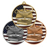Academic Medal, Patriotic - Gold, Silver or Bronze | Engraved Scholastic Medal - 2.75 Inch Wide Decade Awards