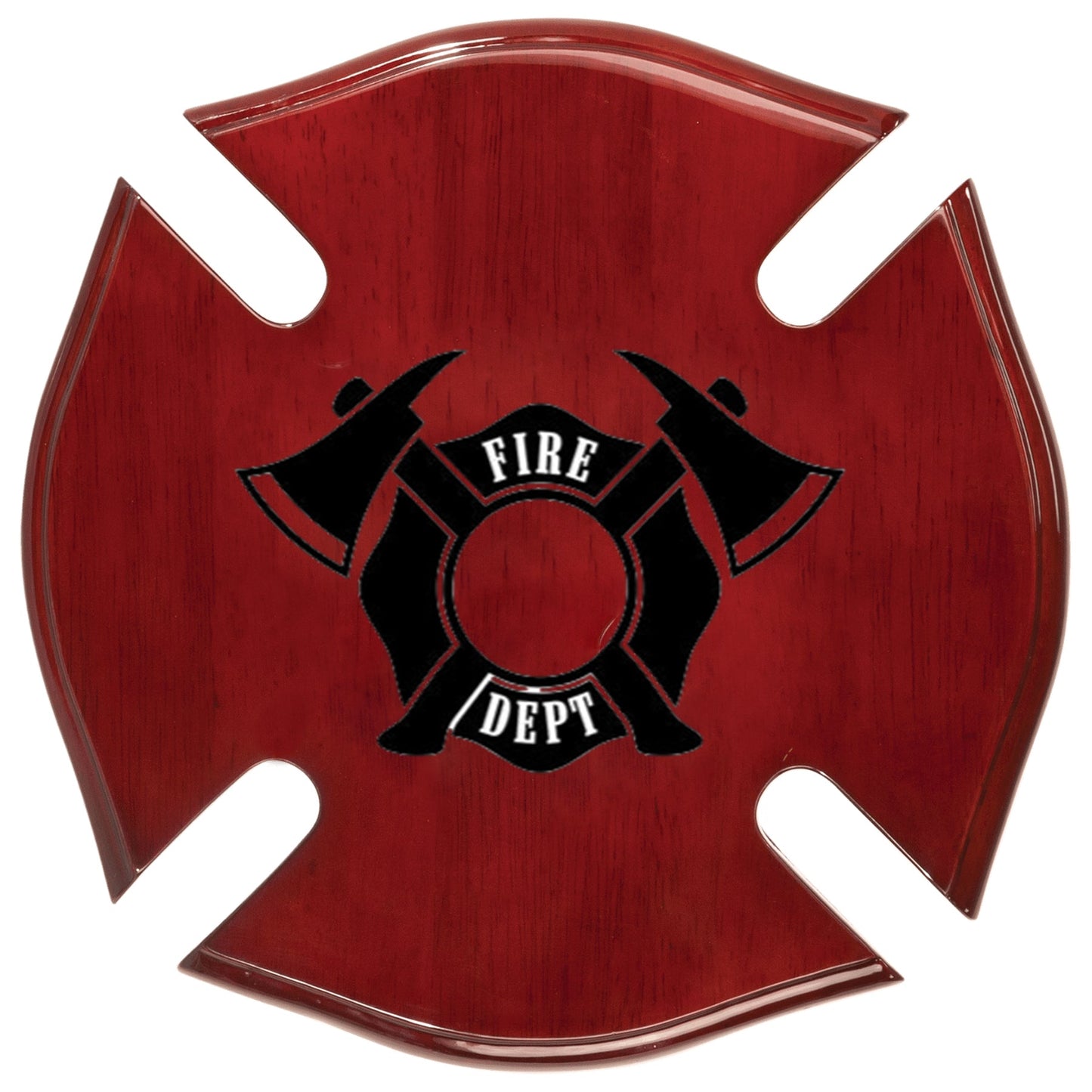 Honor bravery with this Maltese Cross Firefighter Plaque - Custom engraved in 3 sizes Decade Awards