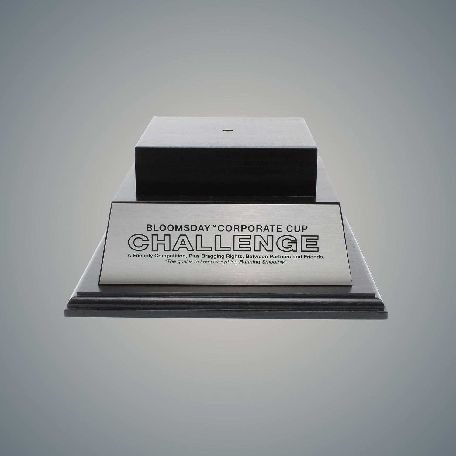 Black Perpetual Base | Engraved 2 Tier Base - 10.5 Inch Wide x 5.25 Inch Tall Decade Awards