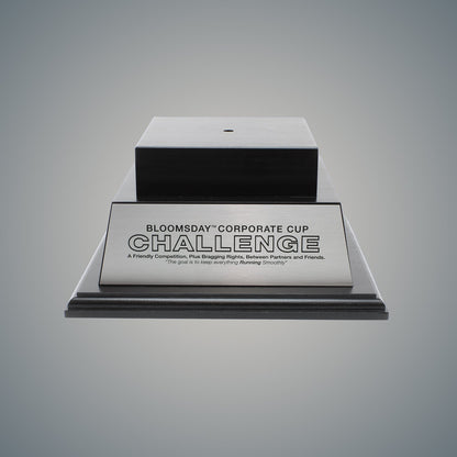 Black Perpetual Base | Engraved 2 Tier Base - 10.5 Inch Wide x 5.25 Inch Tall Decade Awards