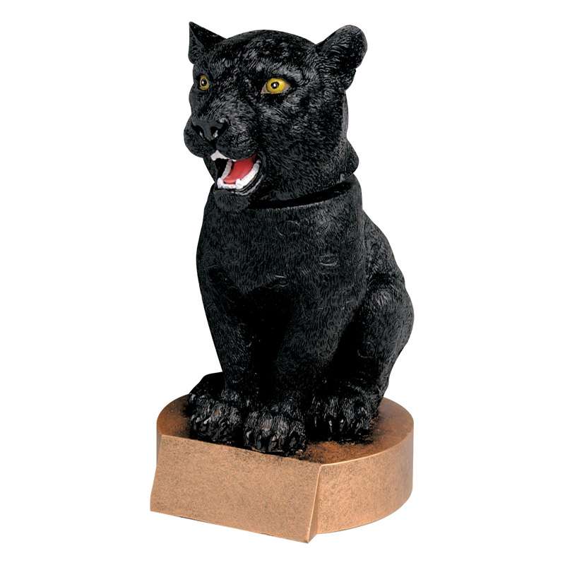 Panther Mascot Bobblehead Trophy | Engraved Panther Award - 6" Tall Decade Awards