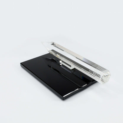 Crystal Pencil Trophy with custom engraving for writing and academic recognition – Decade Awards