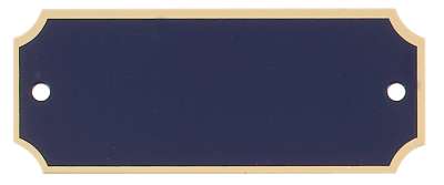 Perpetual Black Brass Plate with Border / Engraved Plate - 1" x 2.5" Decade Awards