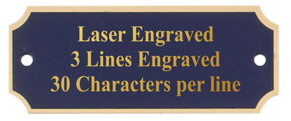 Perpetual Black Brass Plate with Border / Engraved Plate - 1" x 2.5" Decade Awards