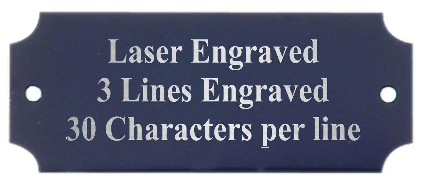 Perpetual Metal Plate | Engraved Plate - BLACK with Silver Lettering Decade Awards