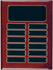 Perpetual Plaque - 9" x 12" | Engraved Piano Finish Rosewood Plaque with 12 Plates Decade Awards