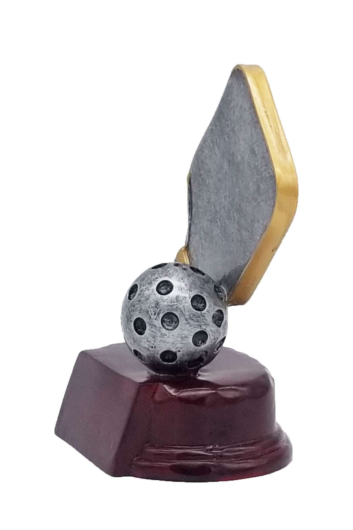 Pickleball Paddle Trophy | Engraved Pickle Ball Award - 5.25" Tall Decade Awards