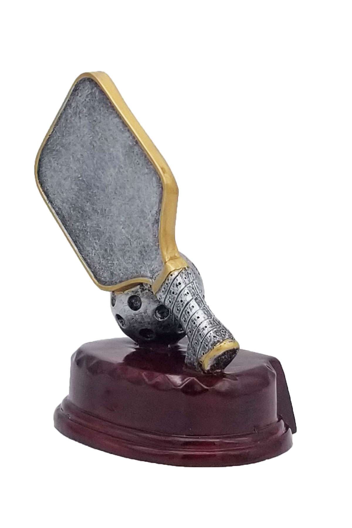 Pickleball Paddle Trophy | Engraved Pickle Ball Award - 5.25" Tall Decade Awards
