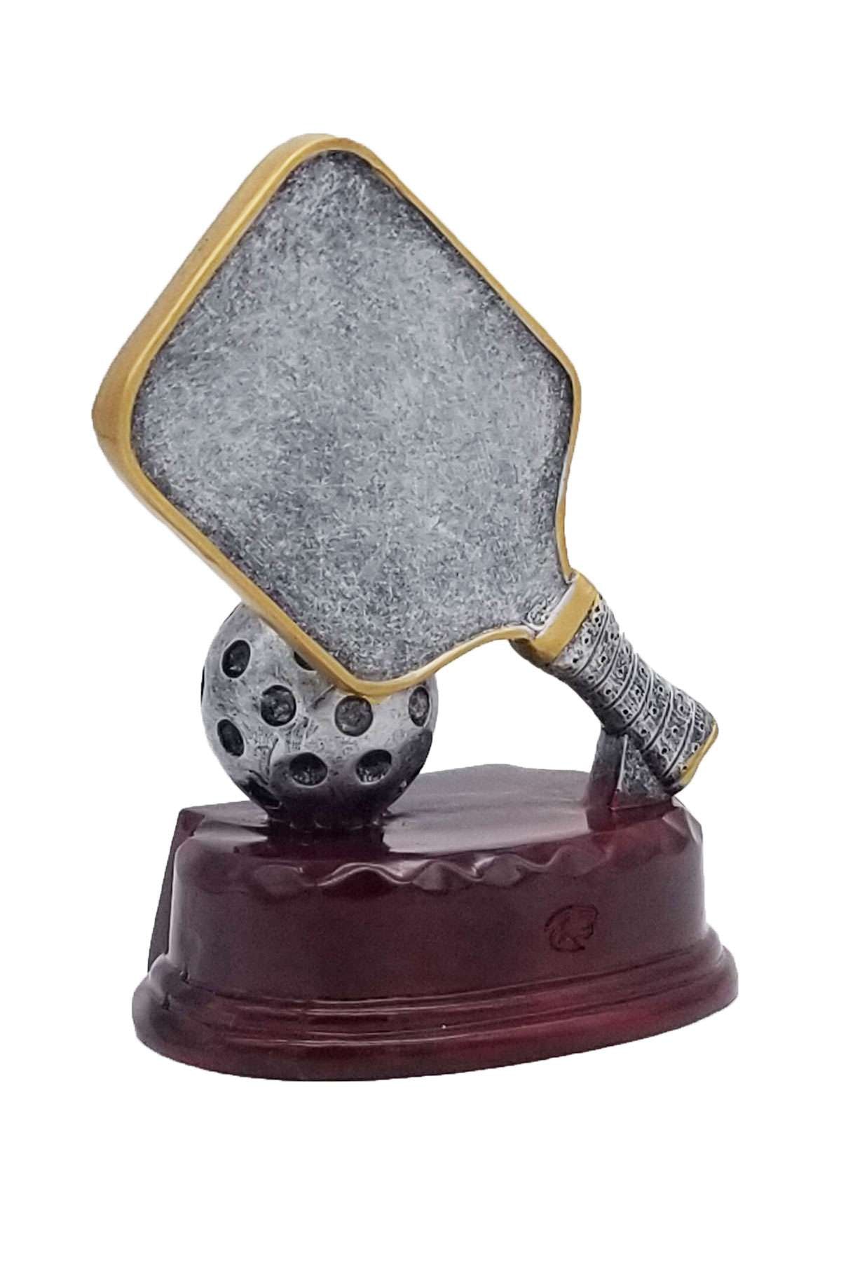 Pickleball Paddle Trophy | Engraved Pickle Ball Award - 5.25" Tall Decade Awards