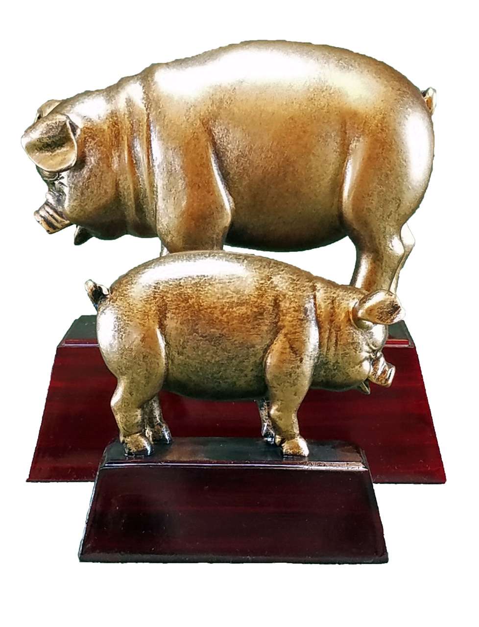 Pig Mascot Sculptured Trophy | Engraved BBQ Smoke Off Competition Award - 4 or 6 Inch Tall Decade Awards
