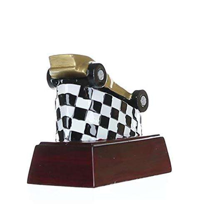 Pinewood Derby Color Resin Trophy | Engraved Racing Award - 4 Inch Tall Decade Awards