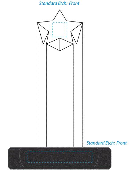 Prominence Star Trophy | Star Corporate Award - 5.5" Decade Awards