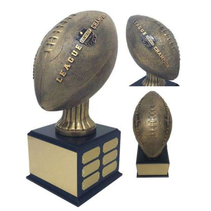 Fantasy Football League Champion Perpetual Trophy | Engraved FFL Perpetual Award - 15.5 Inch Tall Decade Awards