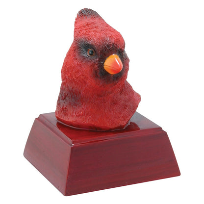 Cardinal Trophy | Personalized Mascot Sculptured Red Cardinal Award | 4 Inches Tall