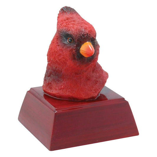 Cardinal Trophy | Personalized Mascot Sculptured Red Cardinal Award | 4 Inches Tall