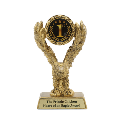 Eagle Place Trophy | 1st, 2nd or 3rd Place Awards | Personalized Gold Eagle Award | 8 Inches Tall