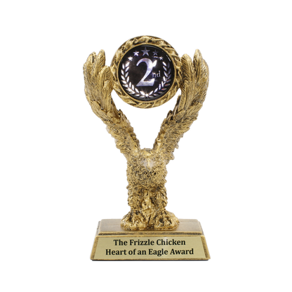 Eagle Place Trophy | 1st, 2nd or 3rd Place Awards | Personalized Gold Eagle Award | 8 Inches Tall