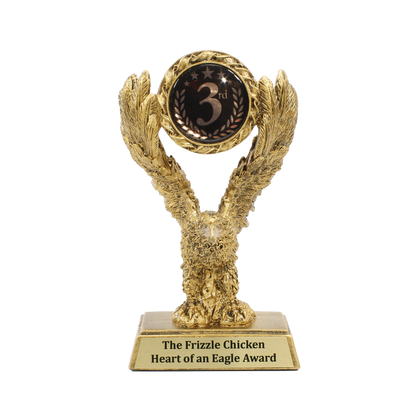 Eagle Place Trophy | 1st, 2nd or 3rd Place Awards | Personalized Gold Eagle Award | 8 Inches Tall