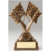 Racing Trophy, Checkered Flag | Engraved Racing Flag Award - 7 Inch Tall Decade Awards