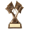 Racing Trophy, Checkered Flag | Engraved Racing Flag Award - 7 Inch Tall Decade Awards