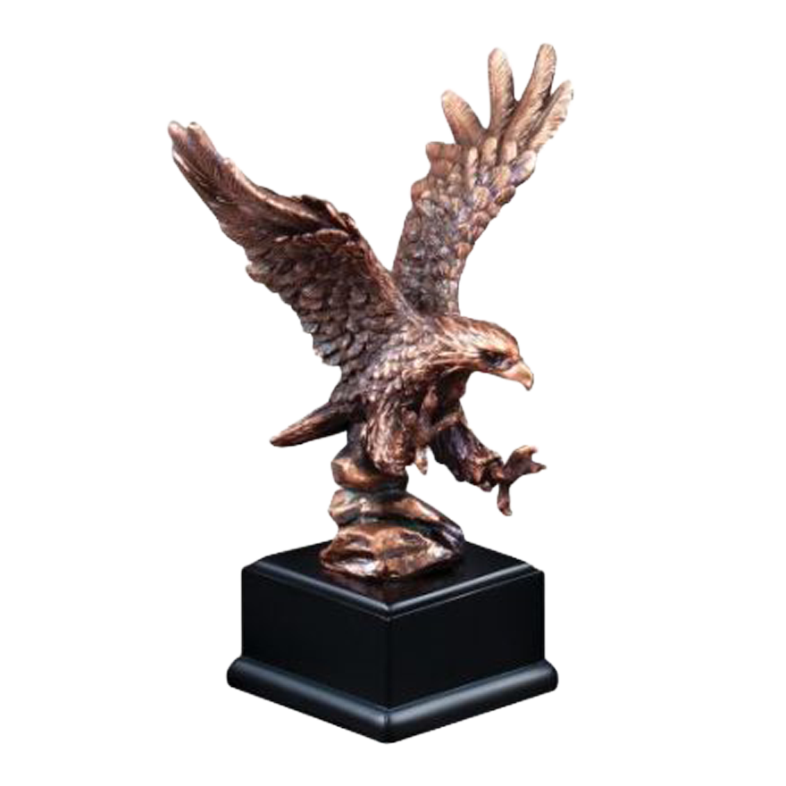 Eagle Trophy | Bronze | PersonalizedFinish Eagle Landing Award | 7.5 Inches Tall