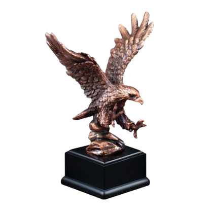 Eagle Trophy | Bronze | PersonalizedFinish Eagle Landing Award | 7.5 Inches Tall
