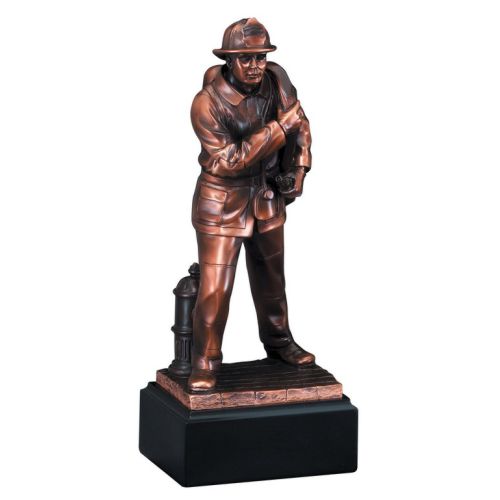 Fireman American Hero Trophy | Engraved Fireman Award - 12" Tall Decade Awards