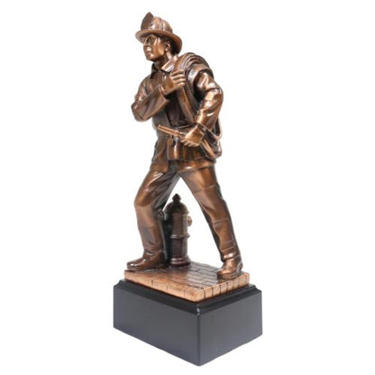 Fireman American Hero Trophy | Engraved Fireman Award - 12" Tall Decade Awards