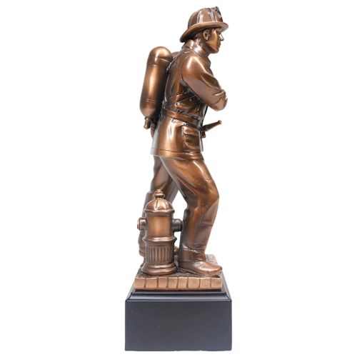 Fireman American Hero Trophy | Engraved Fireman Award - 12" Tall Decade Awards