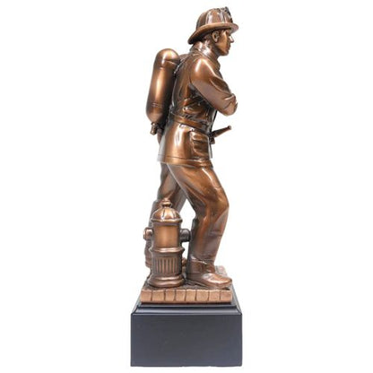 Fireman American Hero Trophy | Engraved Fireman Award - 12" Tall Decade Awards