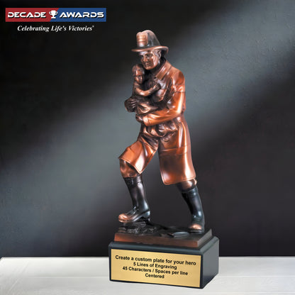 Fireman Trophy | Personalized Firefighter Award | Protective | 11.5 Inch