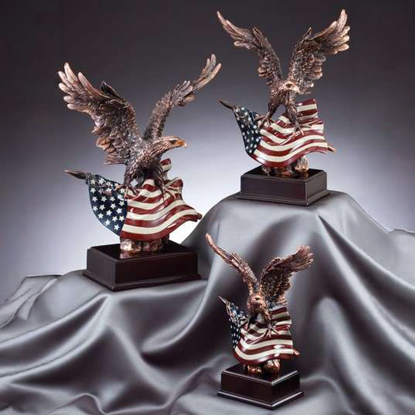 Eagle Trophy | Personalized Eagle Award | American Flag Award | 3 Sizes