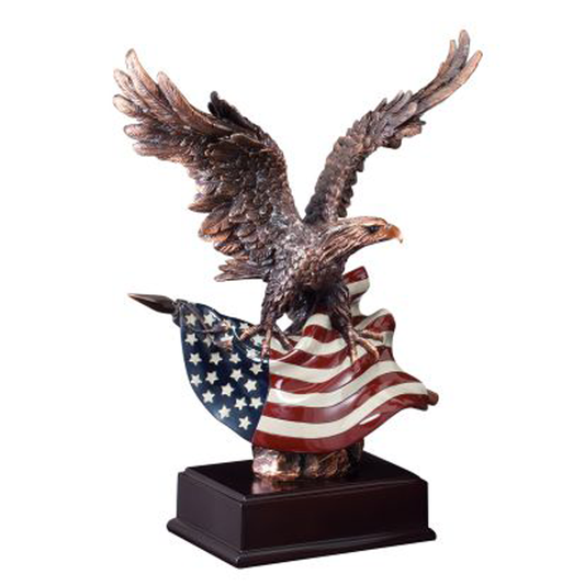 Eagle Trophy | Personalized Eagle Award | American Flag Award | 3 Sizes
