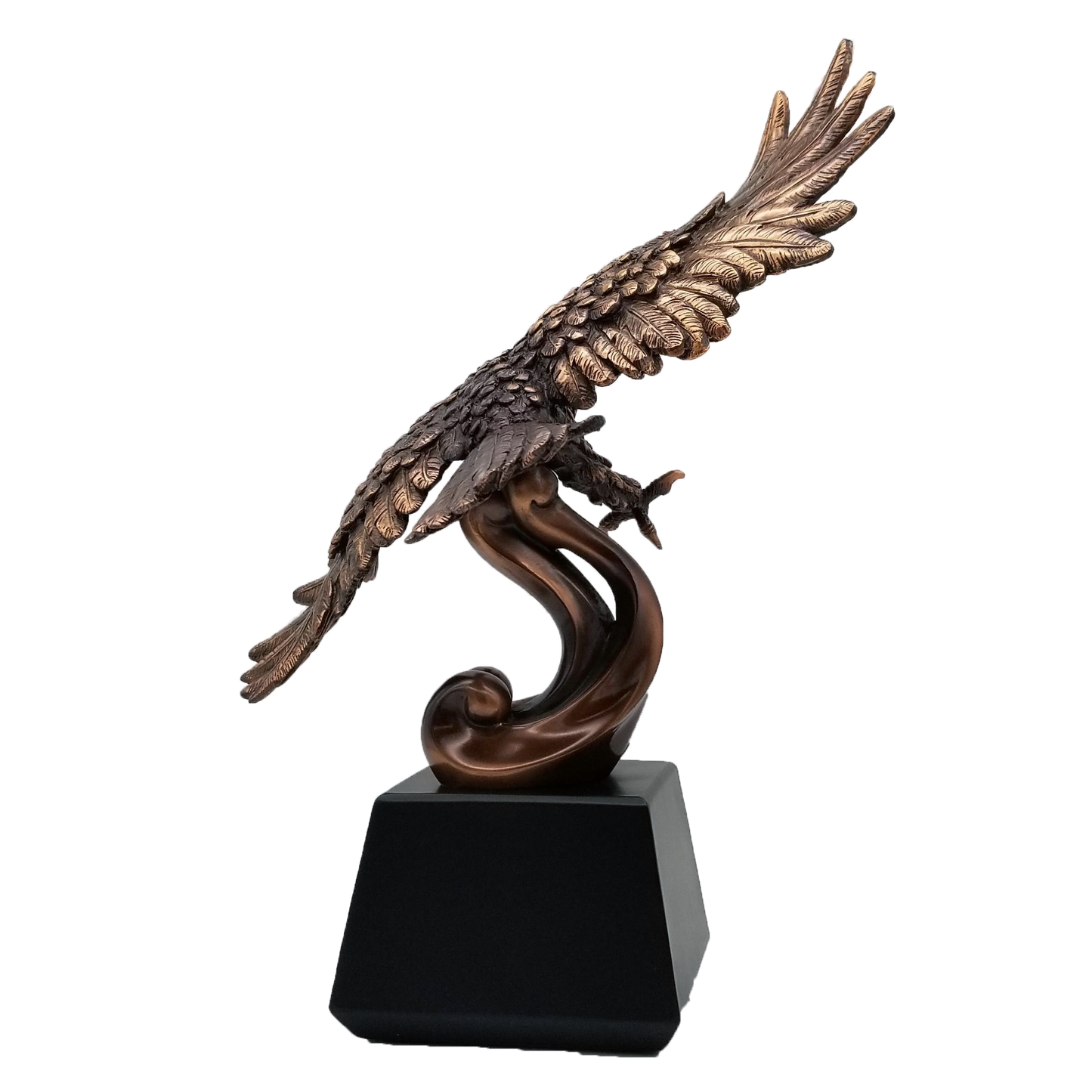 Eagle Trophy | Bronze Resin Finish | Personalized Eagle Award | 12.5 Inches Tall