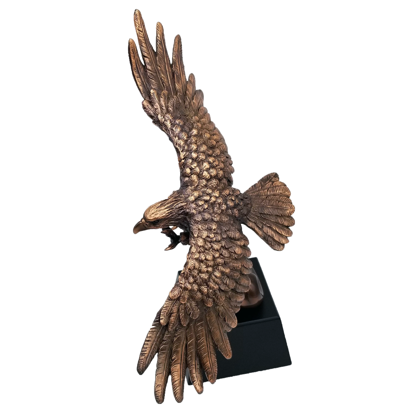 Eagle Trophy | Bronze Resin Finish | Personalized Eagle Award | 12.5 Inches Tall