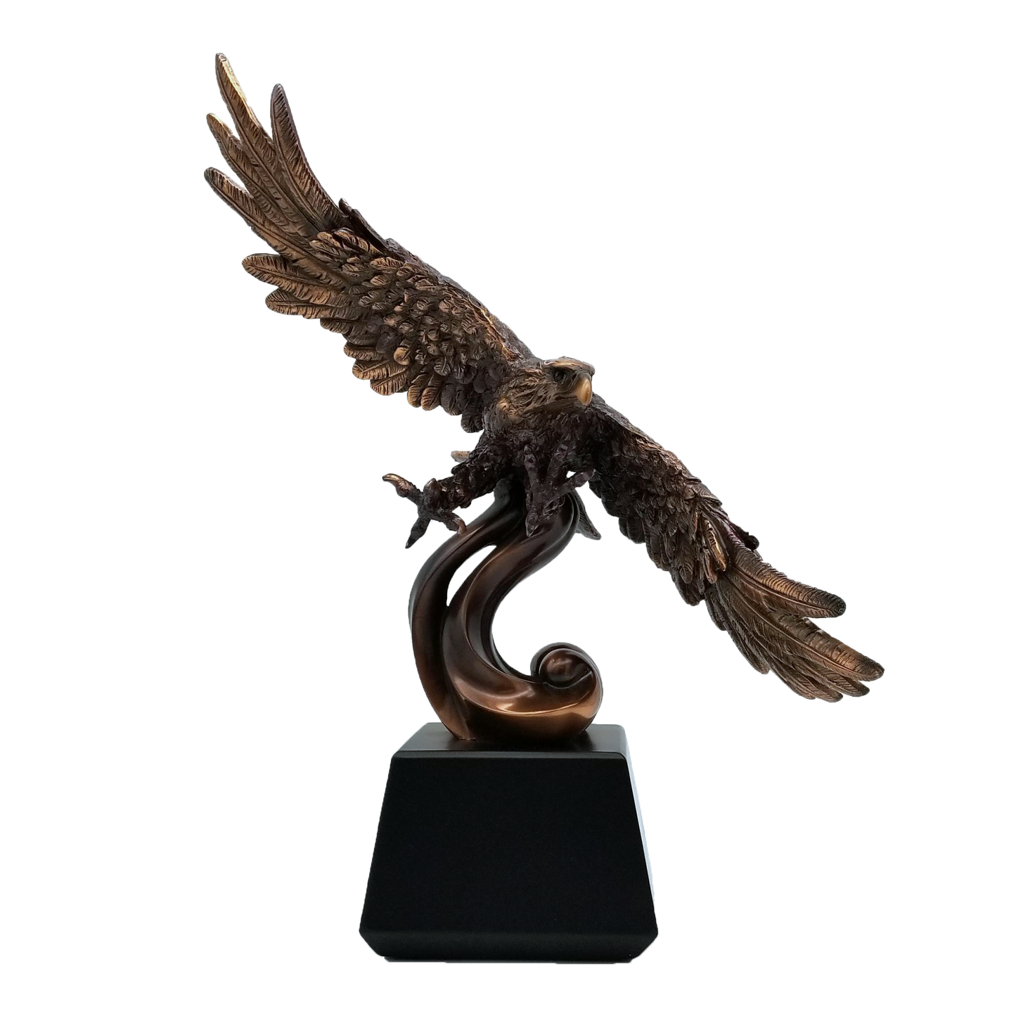 Eagle Trophy | Bronze Resin Finish | Personalized Eagle Award | 12.5 Inches Tall