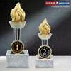 Victory Torch Trophy w/Insert | Engraved Flame of Victory Award - 9 or 12 Inch Tall Decade Awards