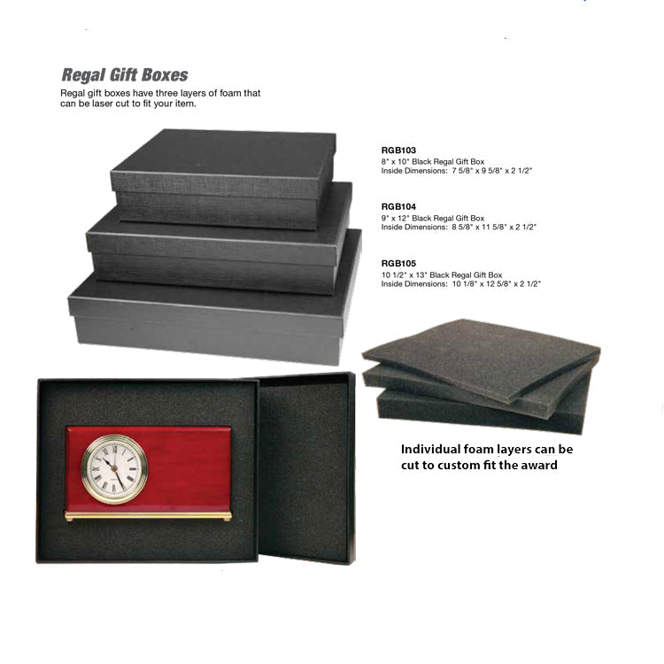 Presentation Box, Customizable Foam Insert | Presentation Boxes - 8x10, 9x12 or 10.5x13 Decade Awards