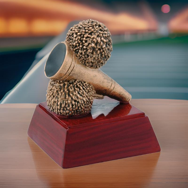 Cheer Sculptured Trophy | Engraved Spirit Award - 4 Inch Tall Decade Awards